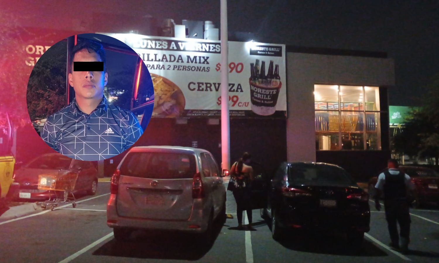 Detienen a hombre por golpear a su esposa afuera de restaurante