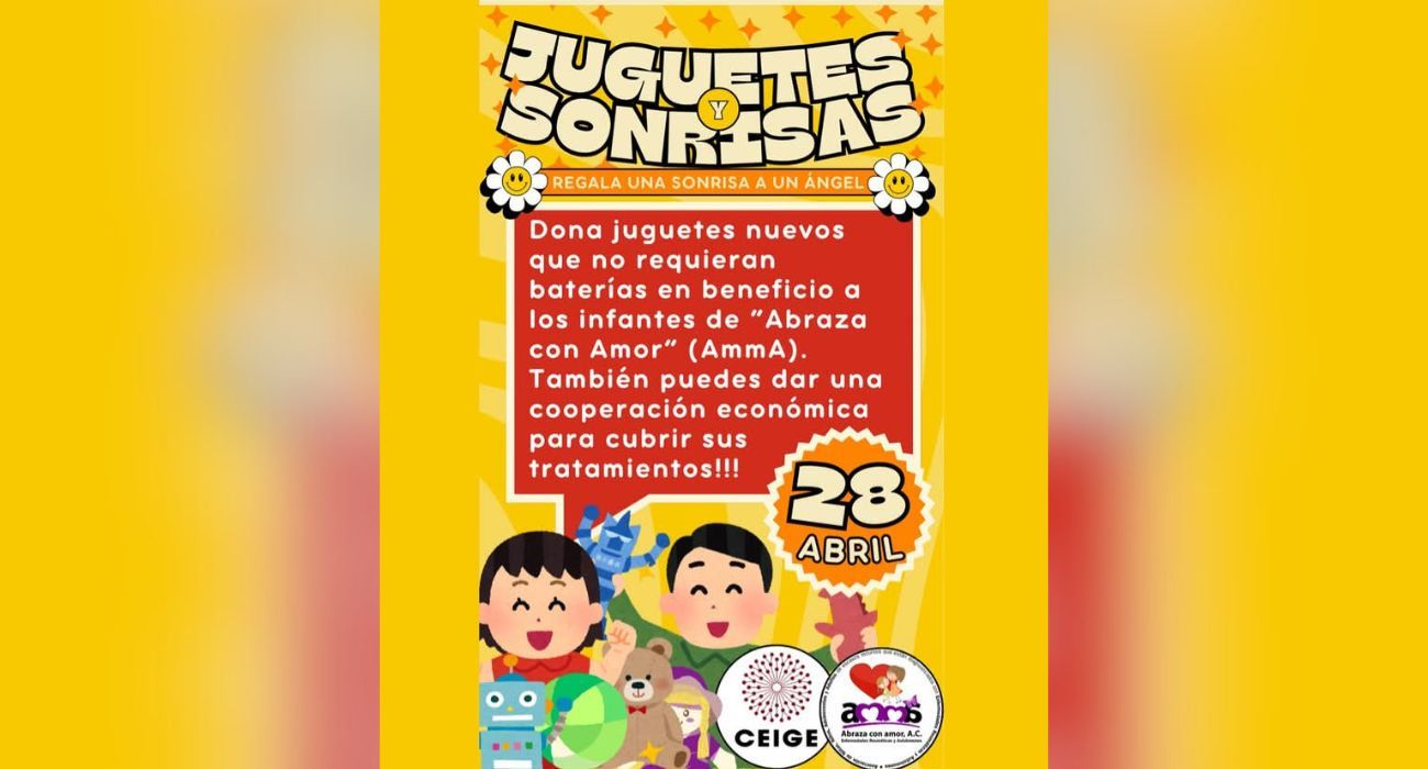 Invitan a donar juguetes y apoyo para niños en vulnerabilidad