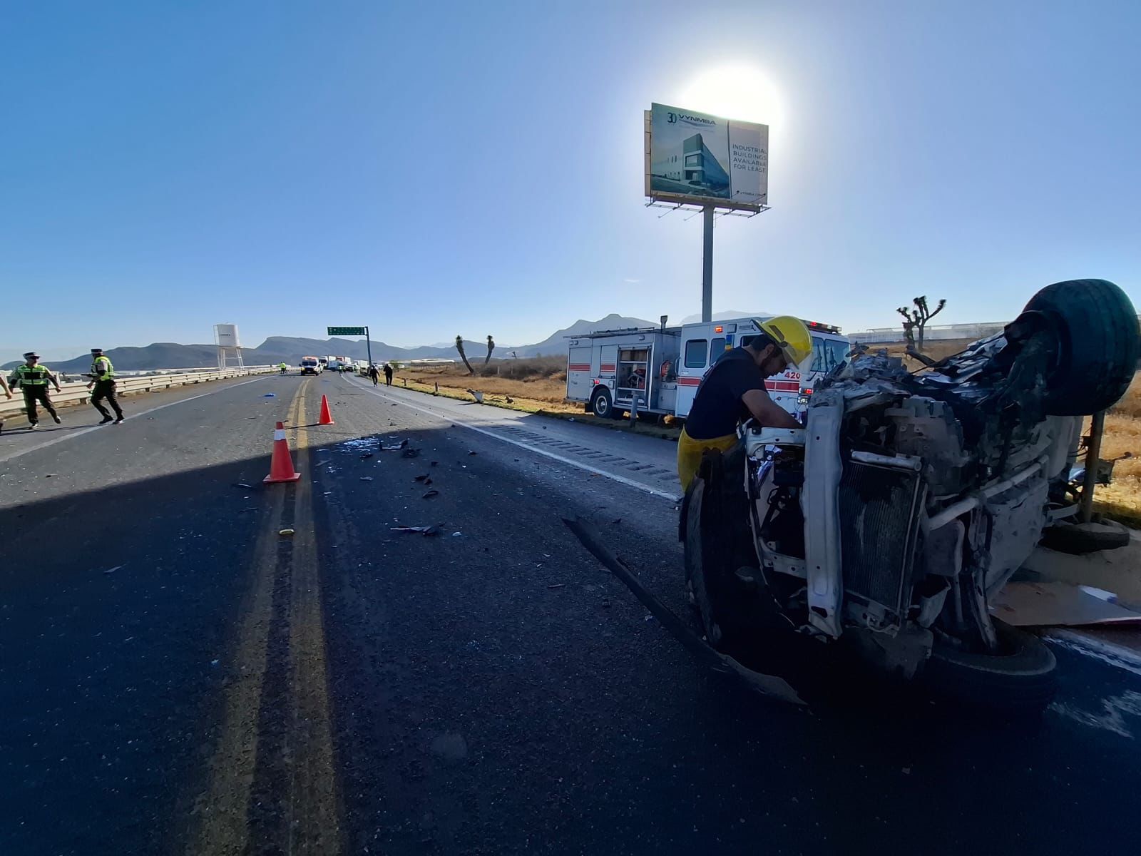Muere conductor tras accidente en libramiento de Ramos Arizpe