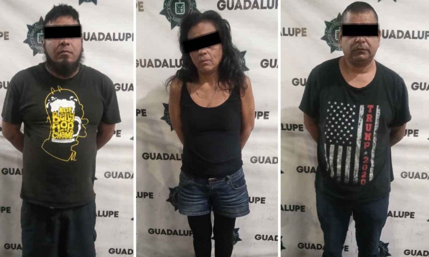 Capturan a dos hombres y una mujer con arma de fuego y droga
