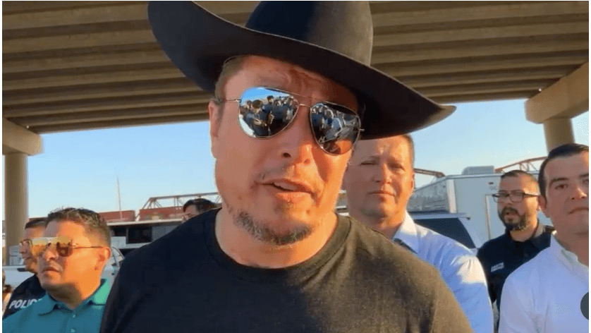 Elon Musk visita la frontera de Estados Unidos con México