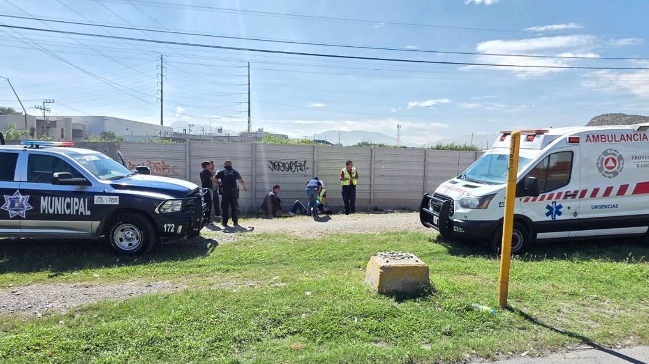 Accidente en Ramos Arizpe deja a motociclista en estado crítico