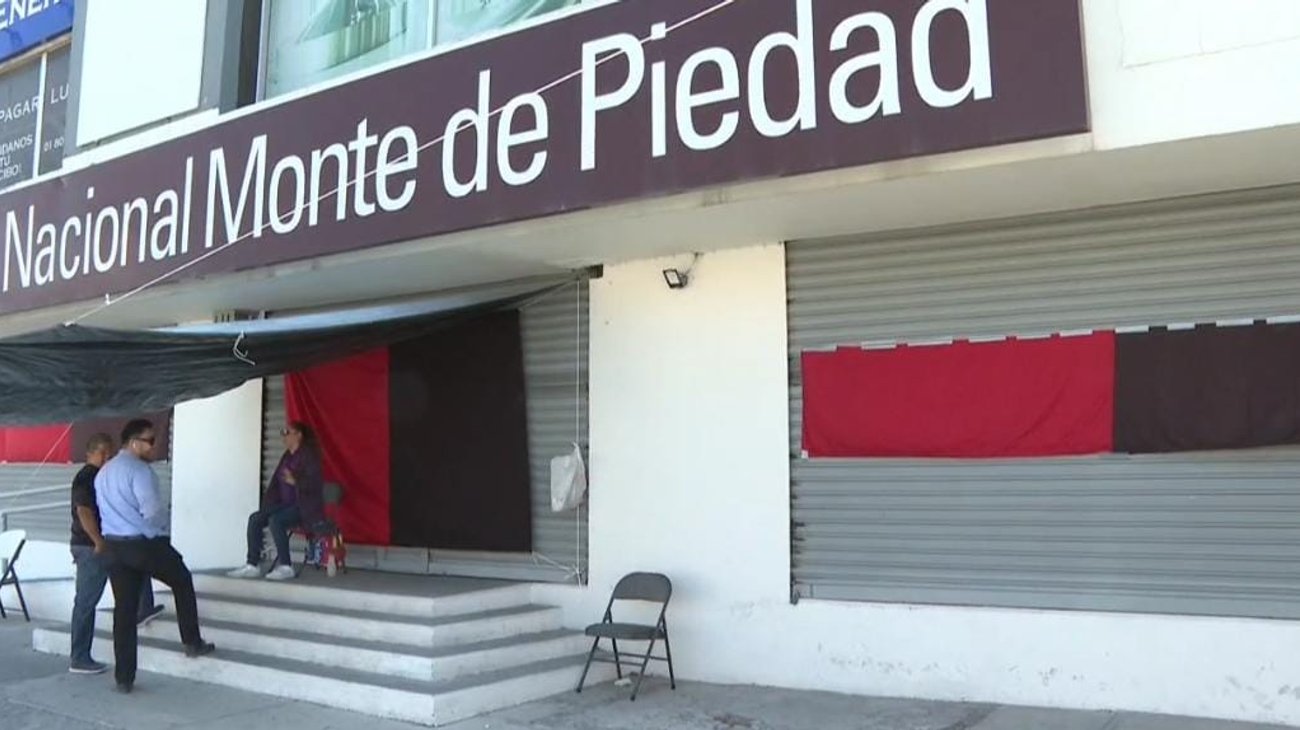 Sucursales de Monte de Piedad cierran por huelga nacional