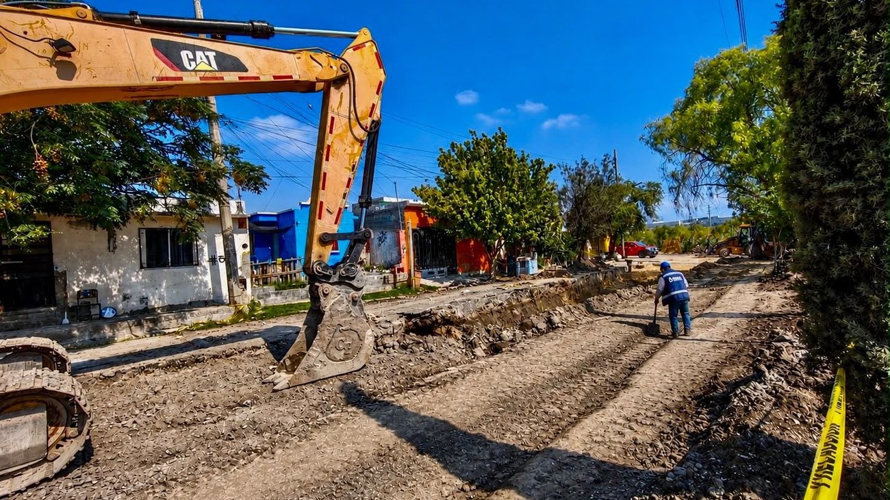 Sustituyen 130 metros de drenaje colapsado en Ramos Arizpe