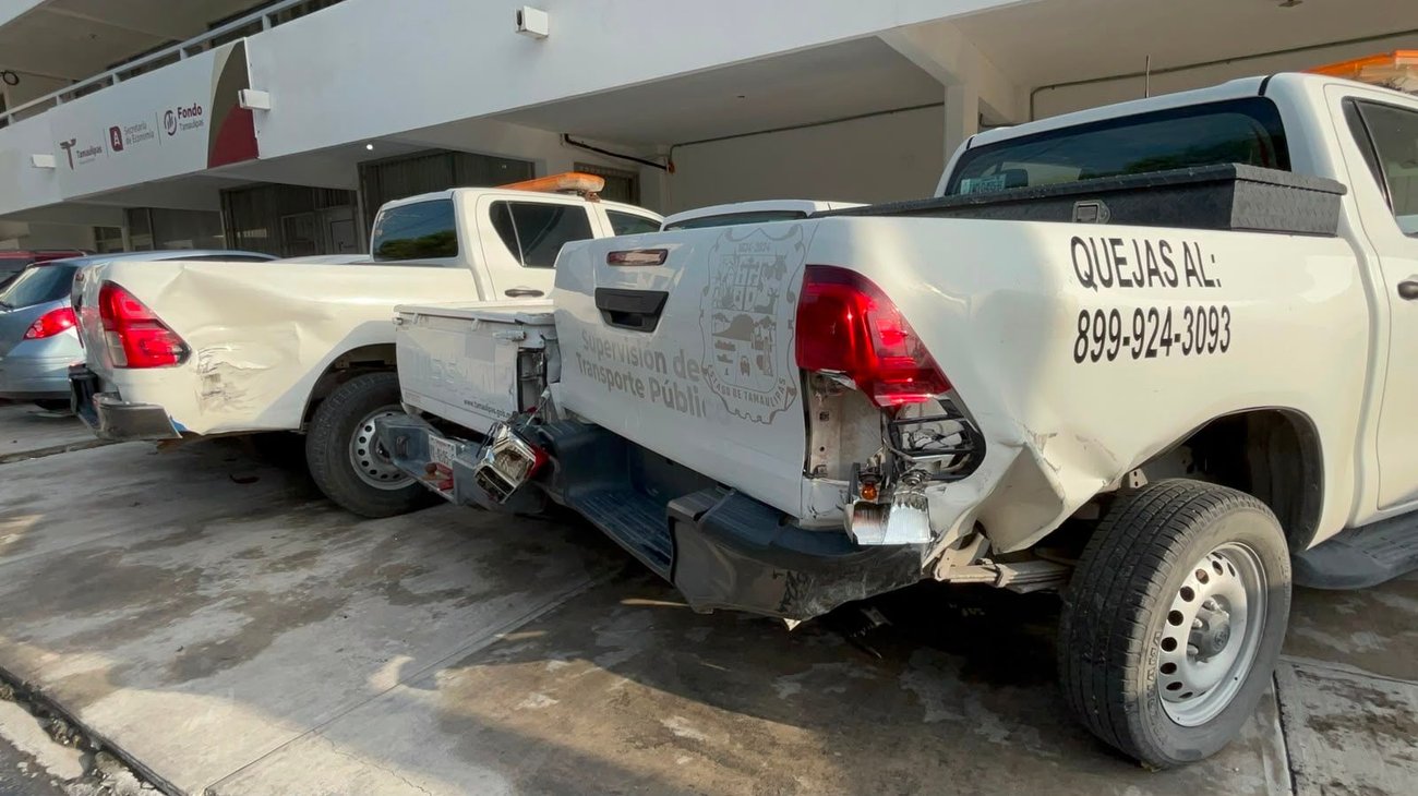 Dañan cuatro vehículos oficiales de Transporte en Reynosa