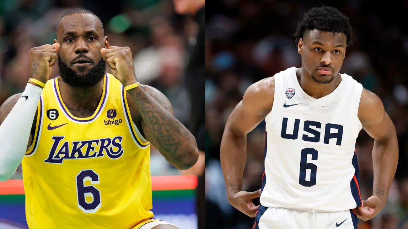 LeBron y Bronny James debutan en la pretemporada de la NBA