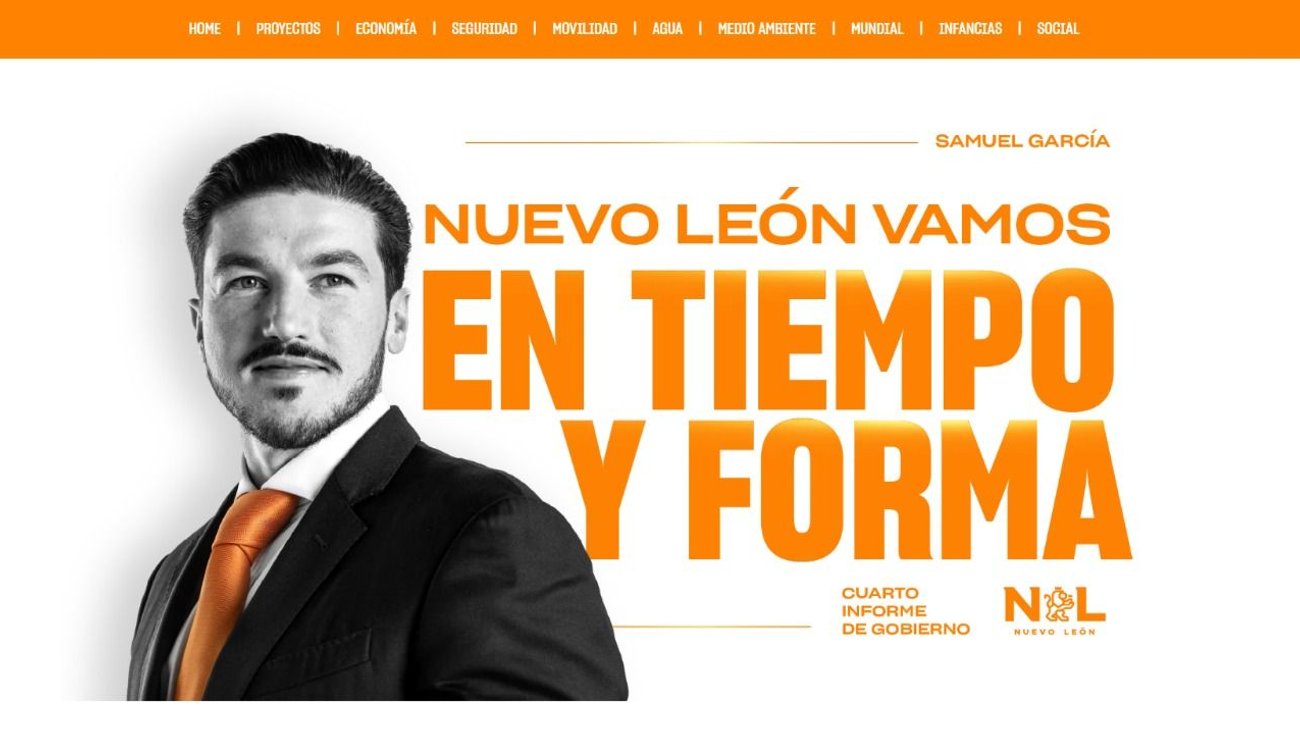 Samuel García presenta informe estatal con portal interactivo