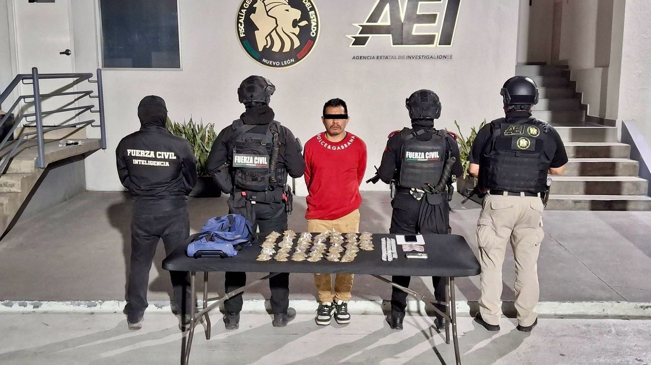 Detienen a sujeto con drogas en el poniente de Monterrey