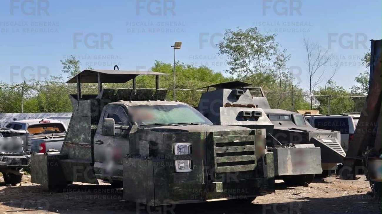FGR destruye 25 vehículos “monstruo” asegurados en Tamaulipas