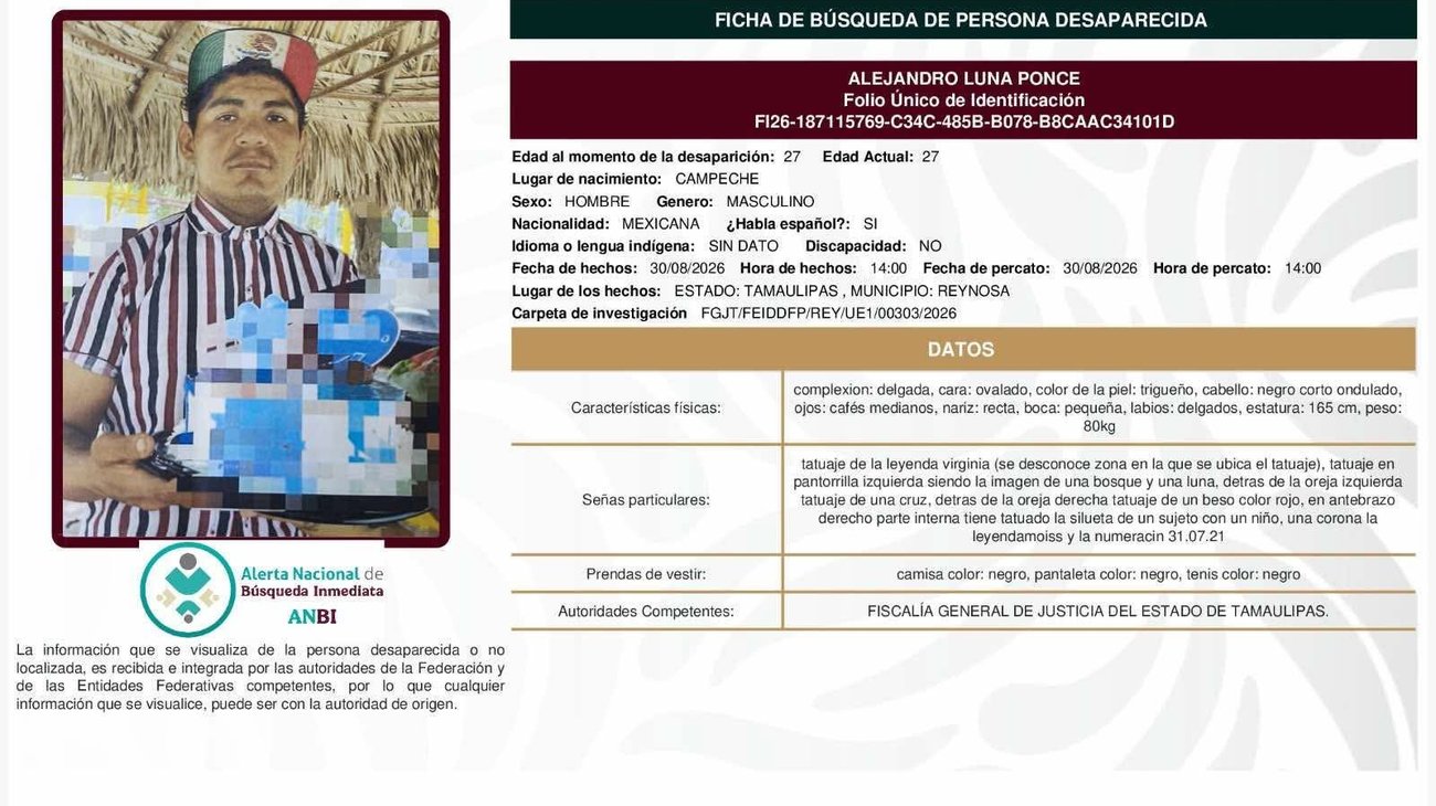 Localizan sin vida a hombre con ficha de búsqueda en Reynosa