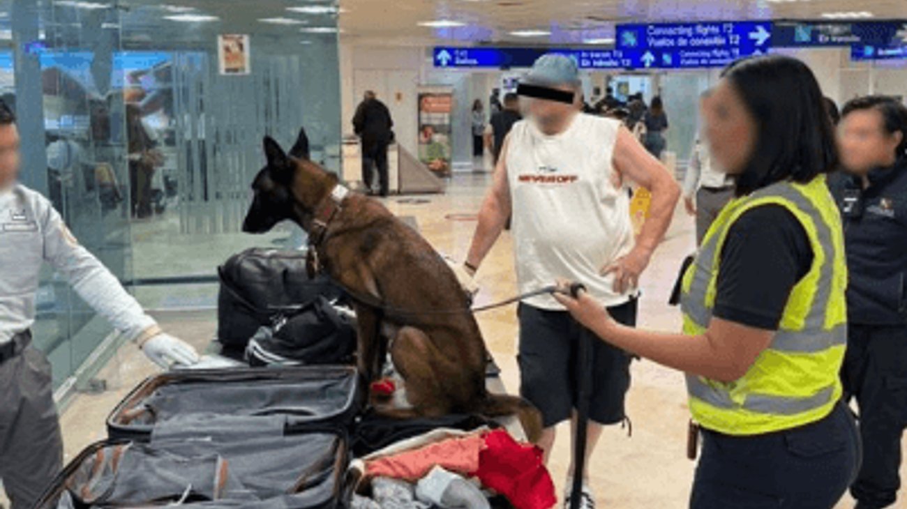 Decomisan casi 10 kilos de cocaína en aeropuerto de Cancún