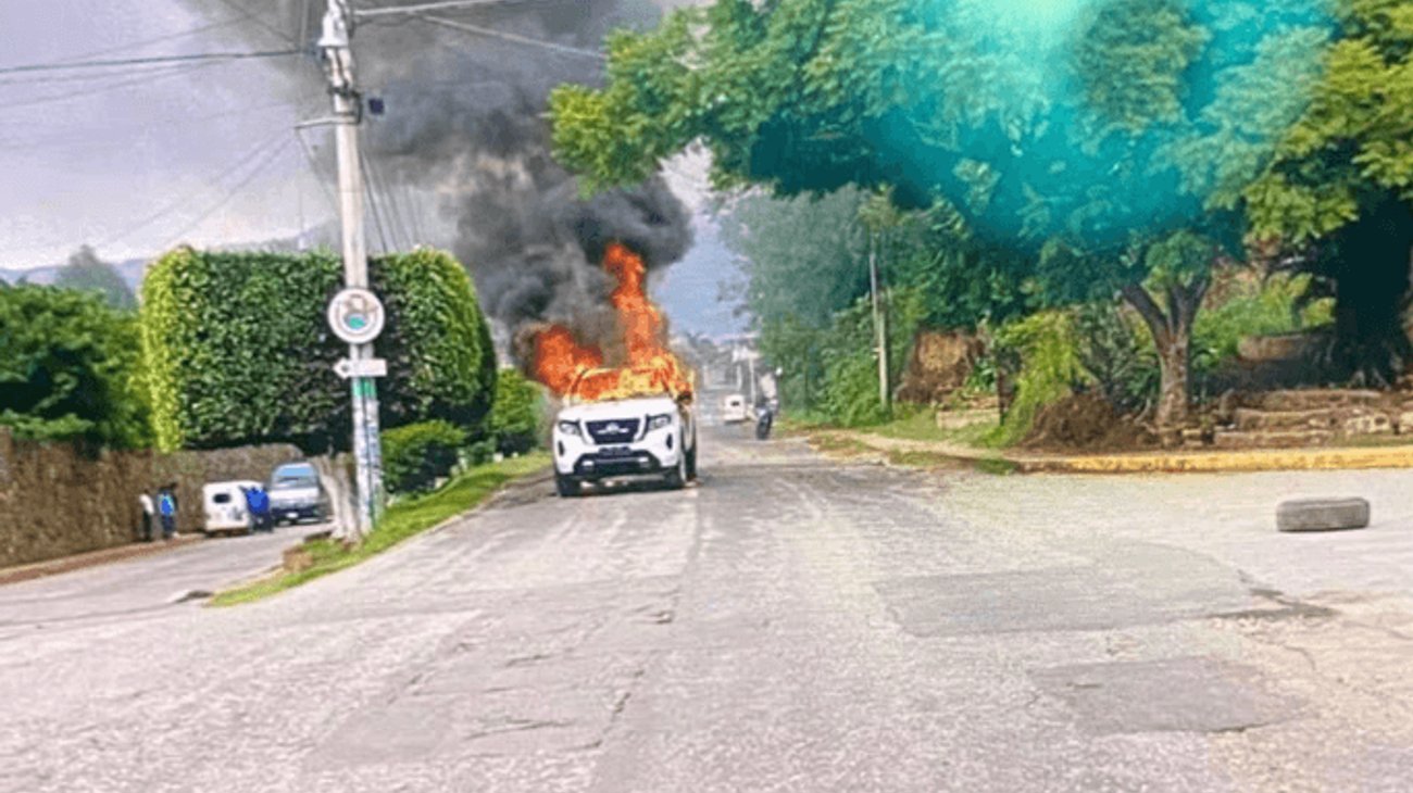 Despliegan seguridad en Totolapan tras bloqueos e incendios