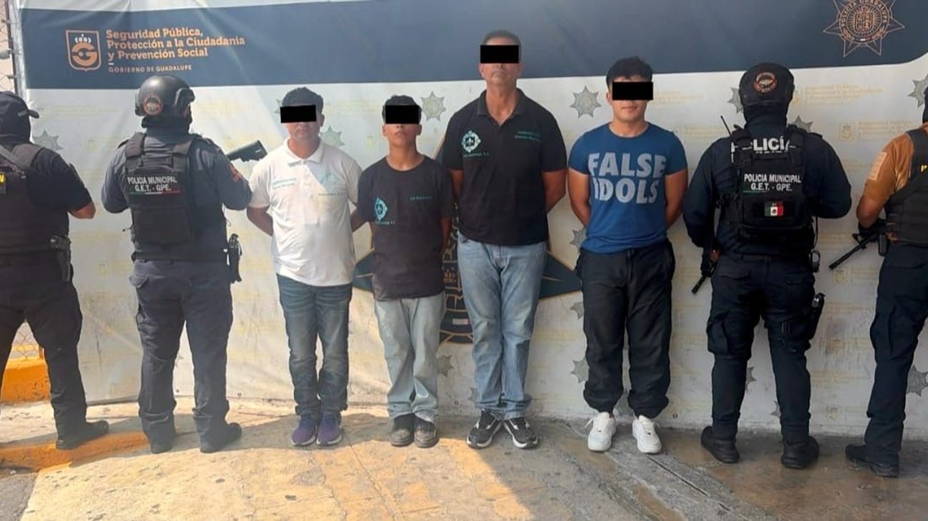 Rescatan a persona retenida y detienen a cuatro en Guadalupe