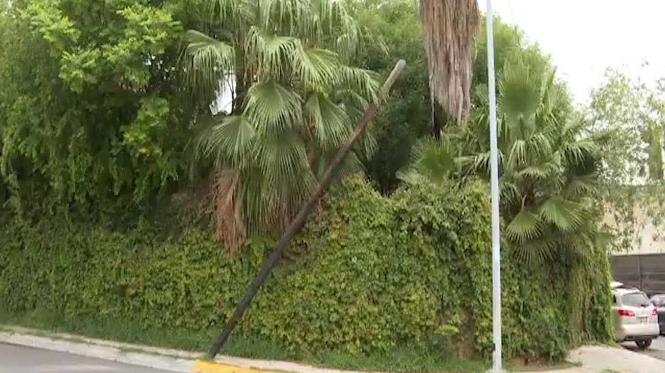 Denuncian poste con riesgo de caída al sur de Monterrey