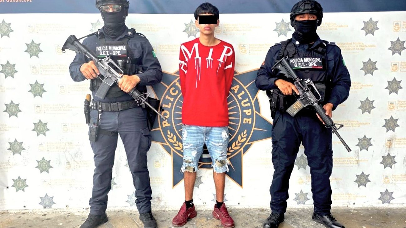 Capturan en Guadalupe a joven ligado a 25 asaltos