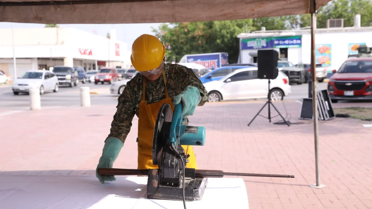 Concluye programa de canje de armas en Nuevo Laredo