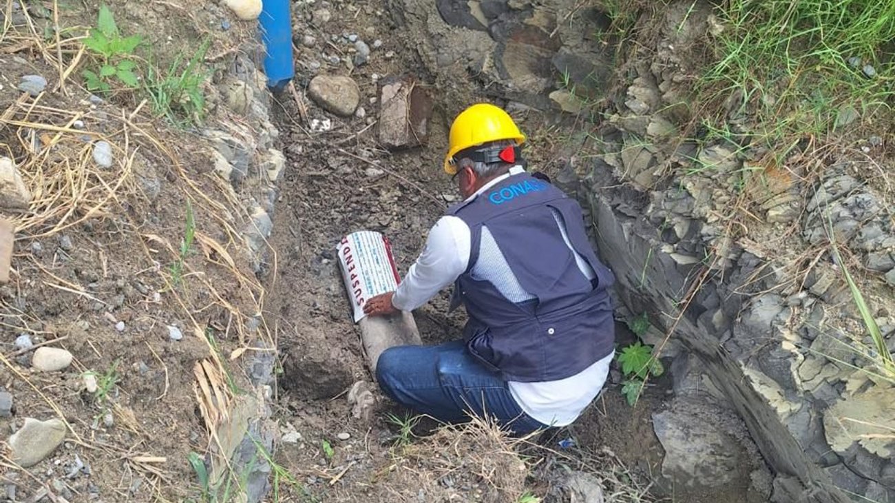 Conagua suspende obra irregular en Arroyo de Pesquería