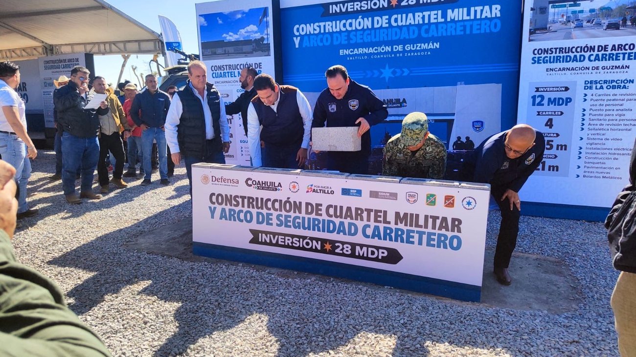 Inicia construcción de cuartel y arco carretero en Saltillo