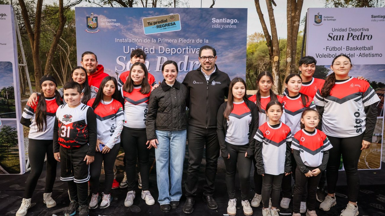 Arranca construcción de la Unidad Deportiva San Pedro en Santiago