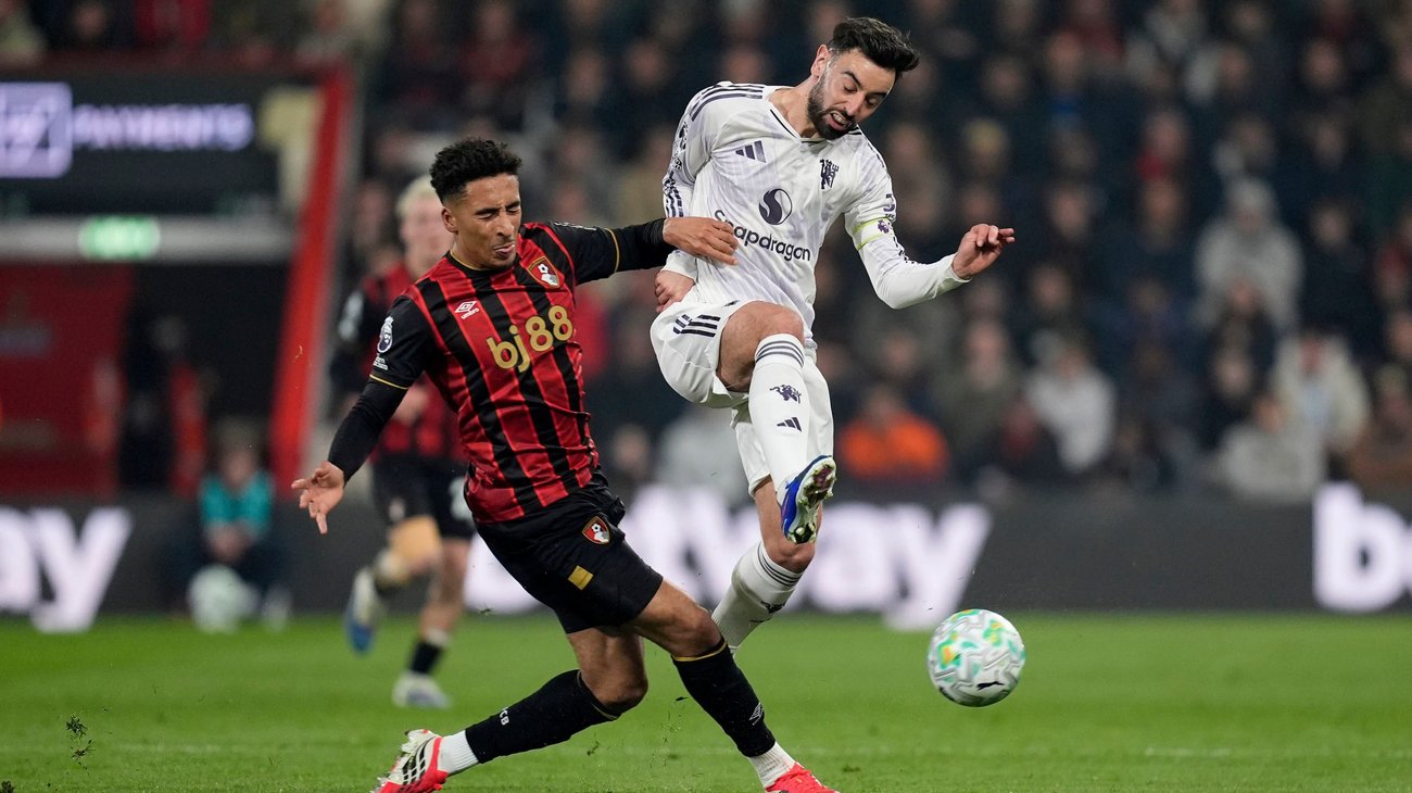 Firman empate Bournemouth y Manchester United en duelo intenso