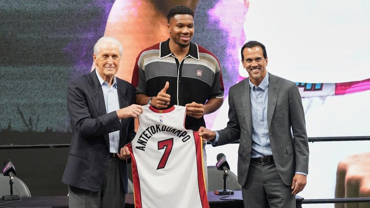 Miami Heat presenta oficialmente a Giannis Antetokounmpo