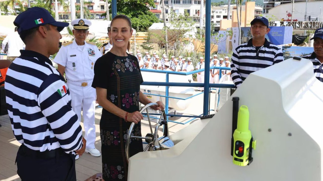 Abandera Sheinbaum 'Marinabus’, transporte turístico en Acapulco