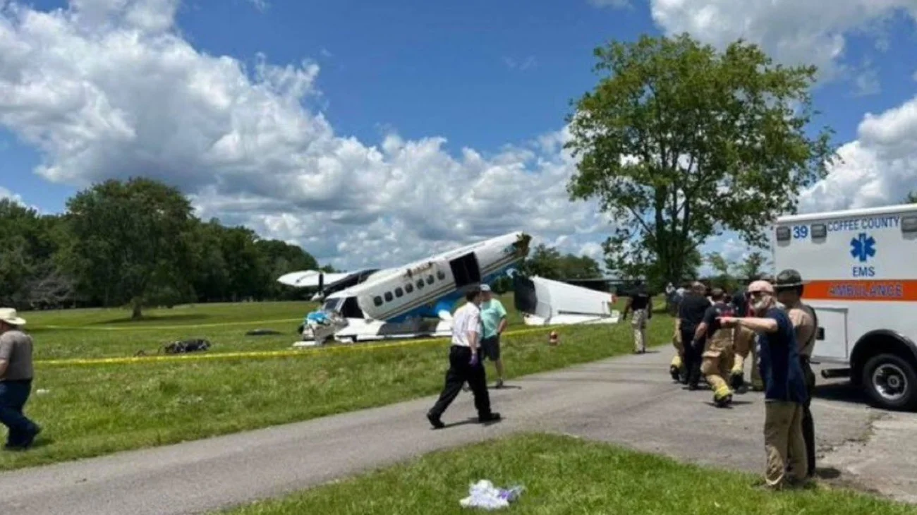 Aeronave se estrella en Tennessee; en total cuatro lesionados