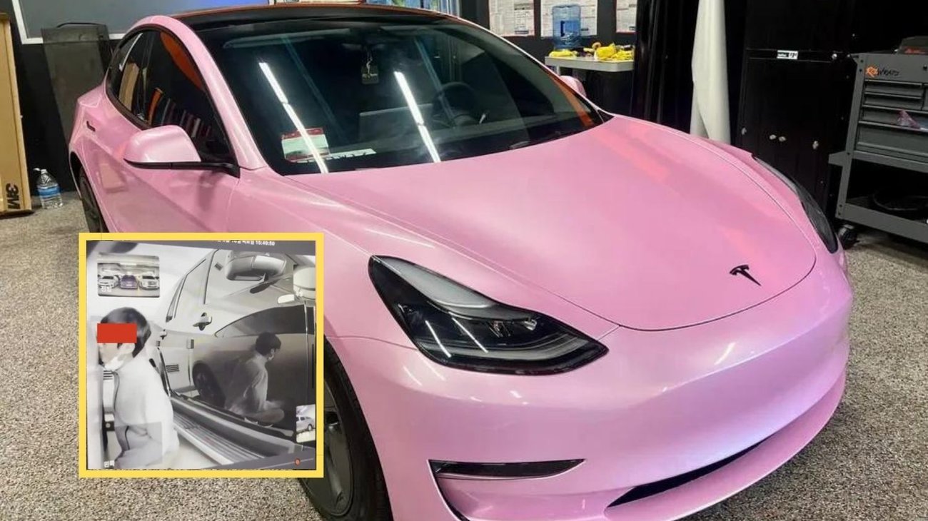 ¡Inquietante! Tiene comportamiento sexual con Tesla rosa