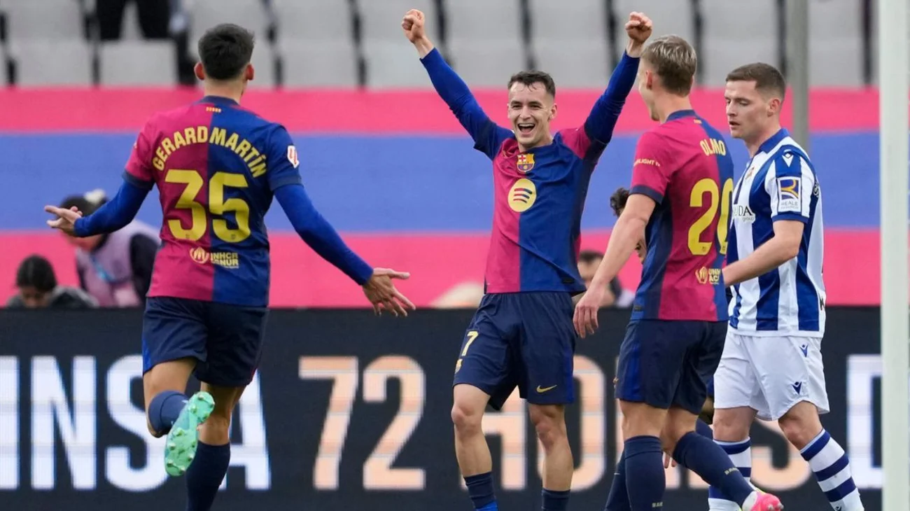 Golea el Barcelona a Real Sociedad en un 4-0 y lidera liga