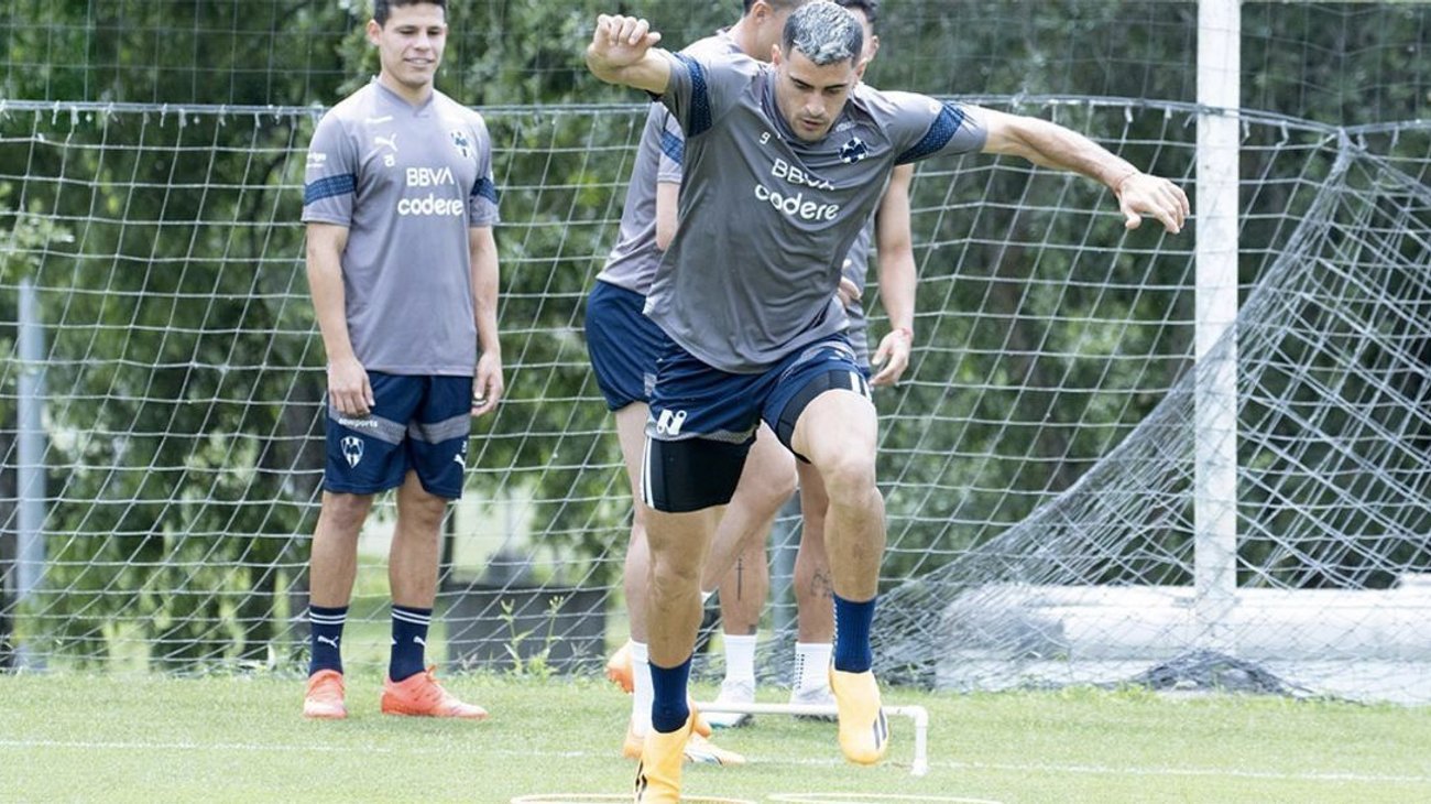 Germán Berterame vuelve a los entrenamientos con Rayados