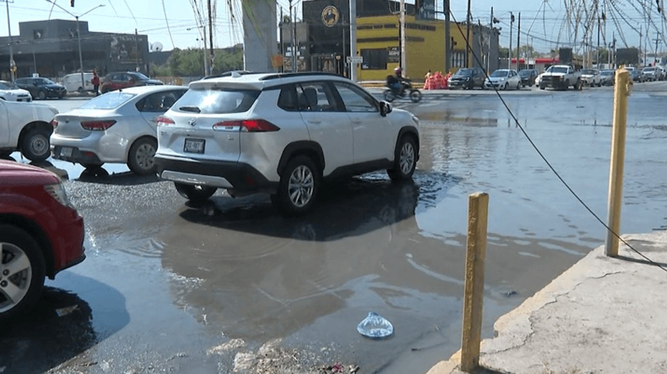 Piden atención por fuga de aguas negras en Miguel Alemán