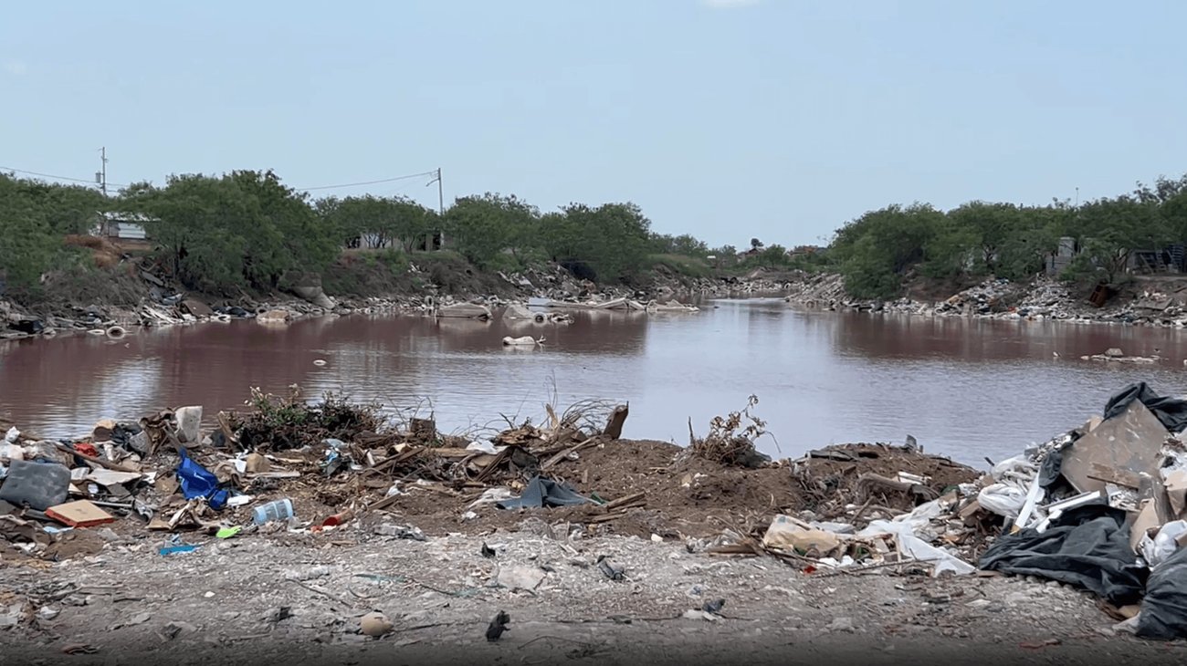 Analizan fenómeno de laguna rosa en colonia Jerusalén
