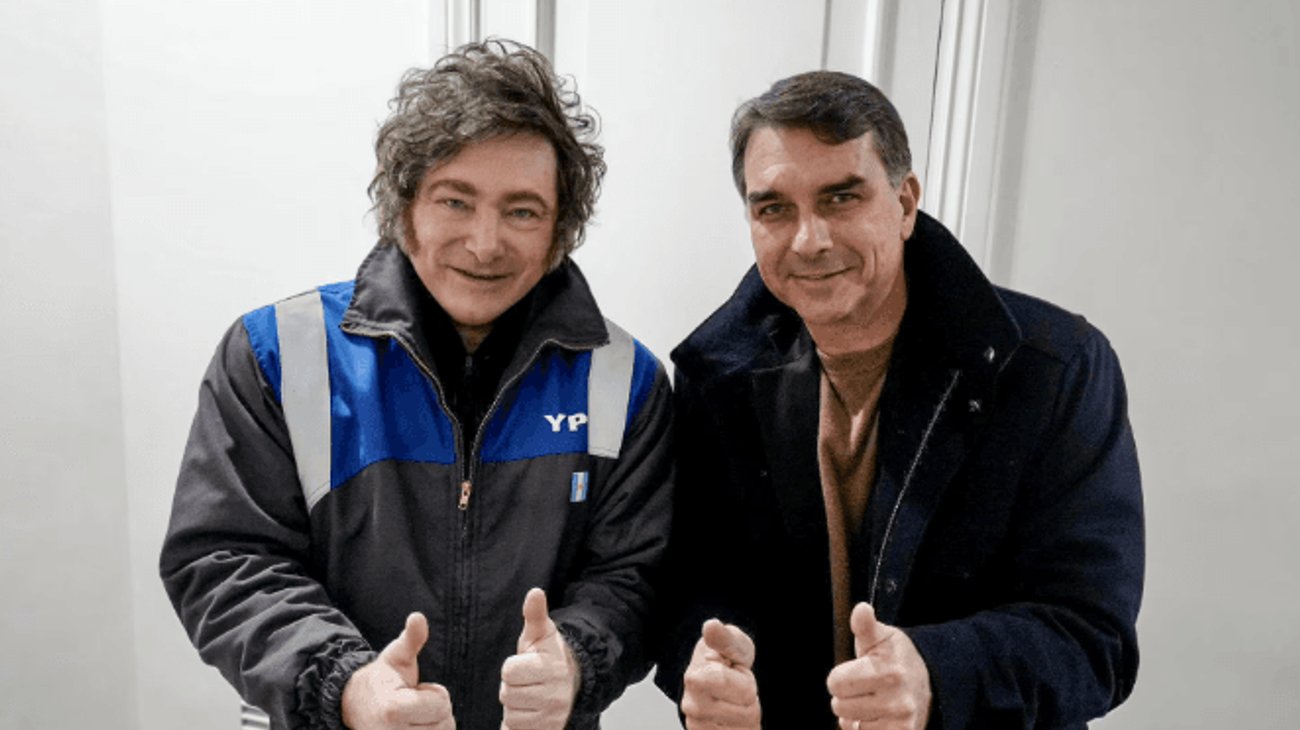 Milei respalda a Flávio Bolsonaro rumbo a elecciones en Brasil