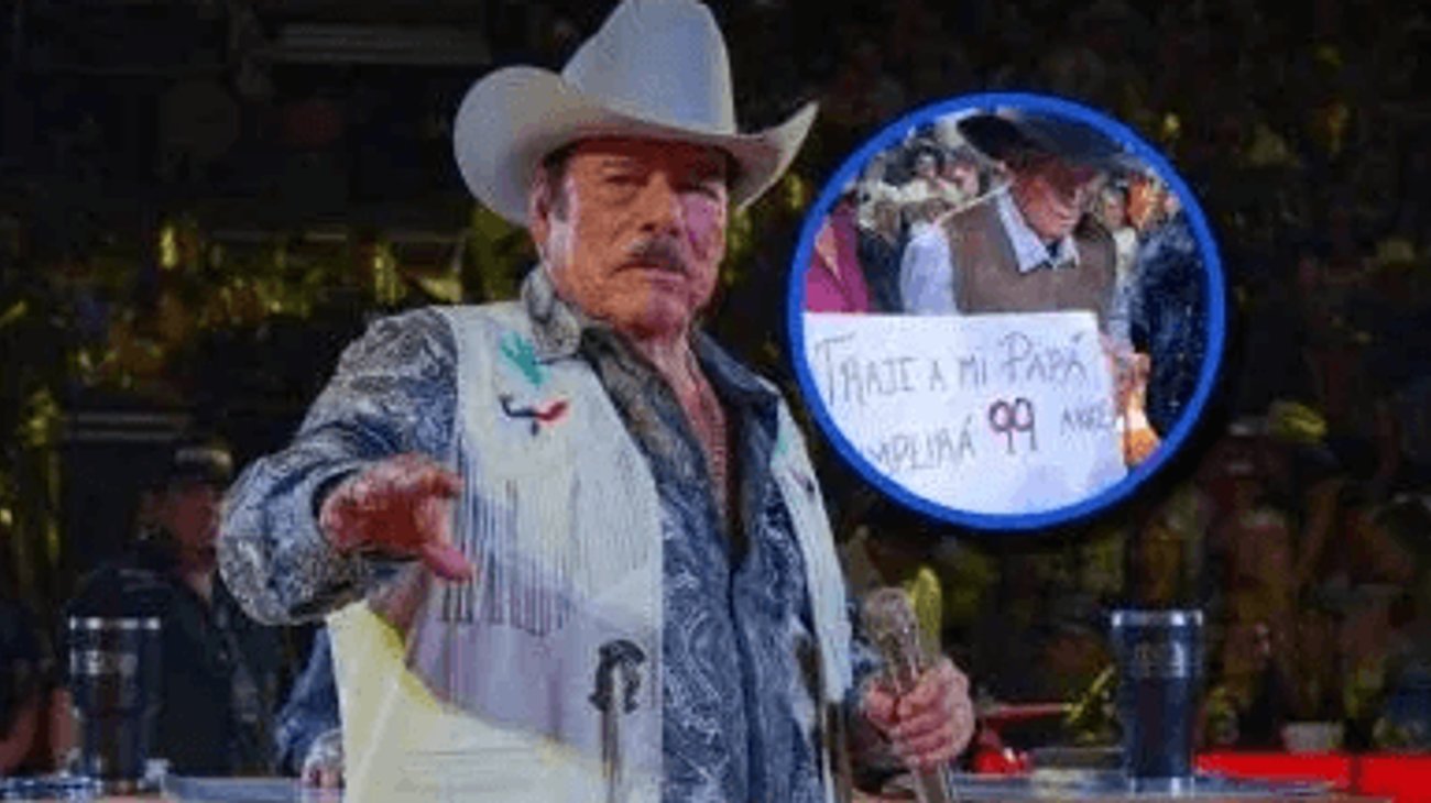 Lalo Mora celebra los 99 años de un fan durante concierto