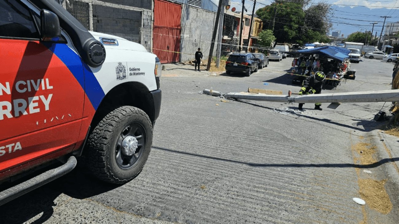 Fiscalía investiga poste que provocó amputación a hombre