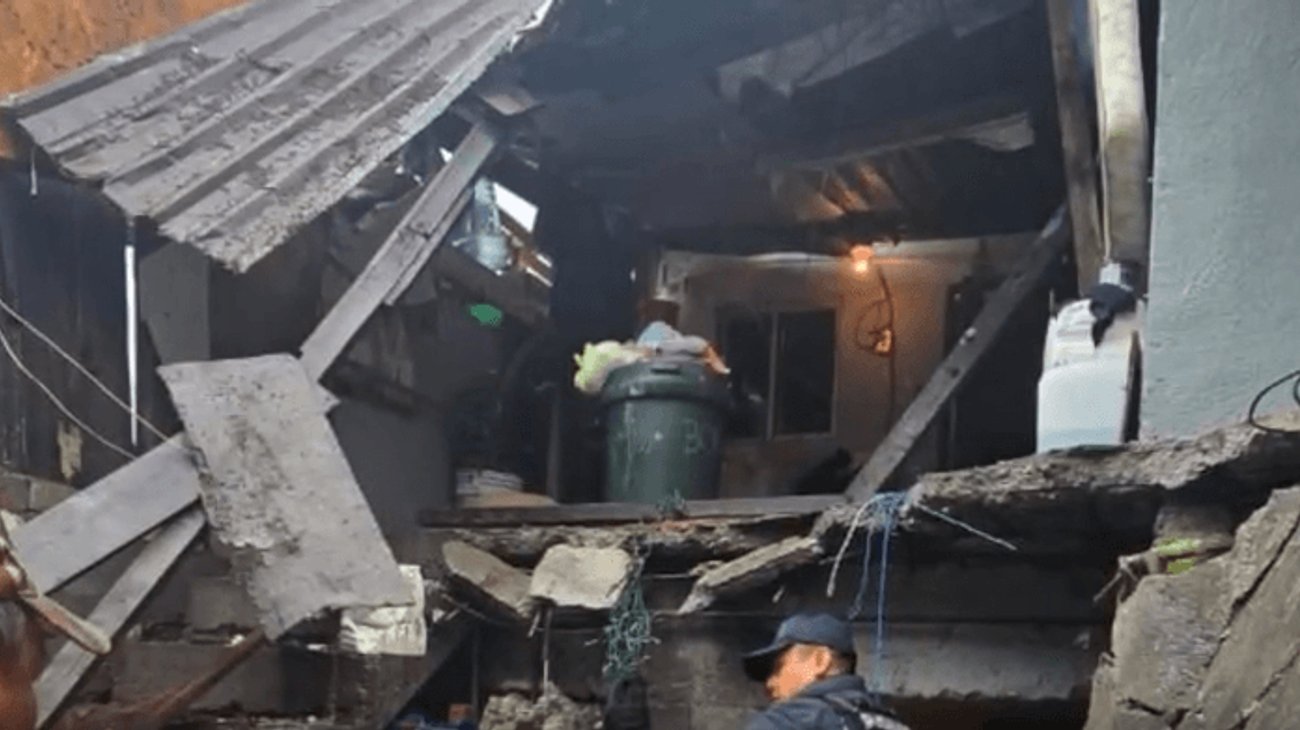 Santa Catarina aloja a familia tras derrumbe de su vivienda