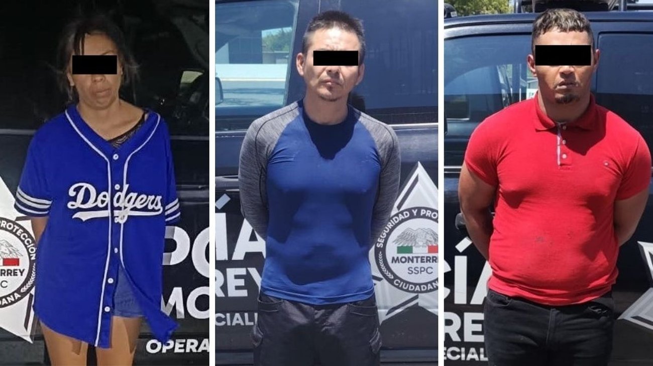 Detienen a tres con 93 dosis de droga en el centro de Monterrey