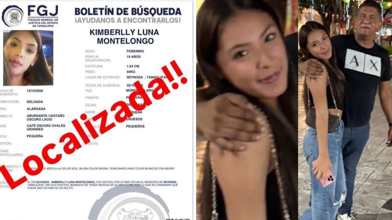 Confirman localización con vida de Kimberly Luna Montelongo
