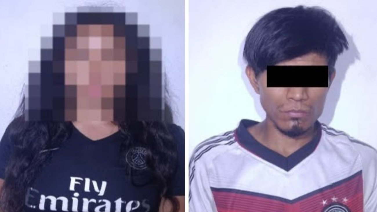 Detienen a hombre y una menor con droga en Santa Catarina