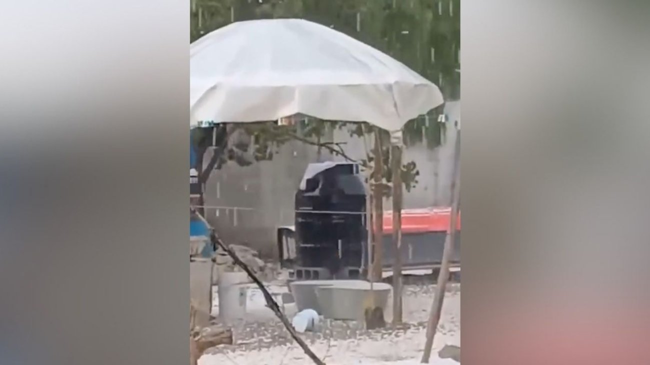 Se reporta granizada en Galeana en plena primavera