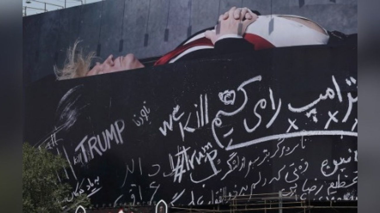 'Mataremos a Trump'. Mural en Irán amenaza con ataque al magnate