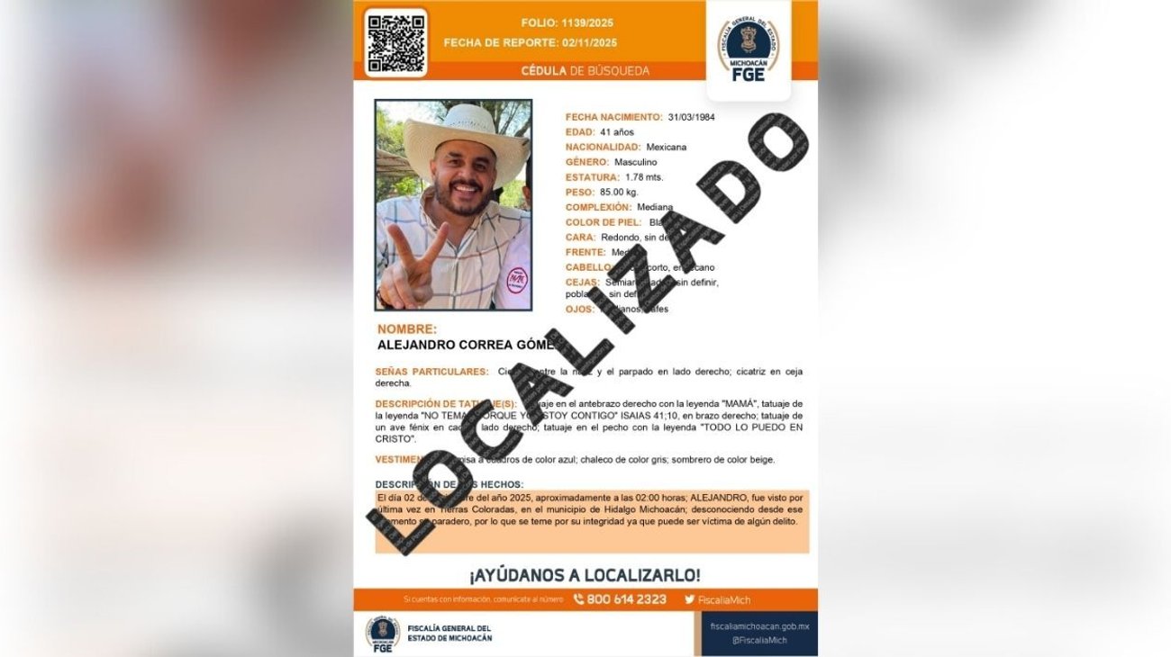 Localizan con vida al ex alcalde de Zinapécuaro, Michoacán