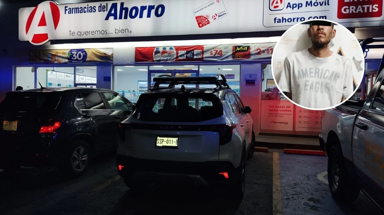 Usa mazo para robar medicamentos en farmacia y lo detienen