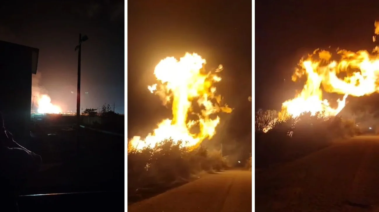 Alerta por fuga e incendio de ducto de Pemex en Altamira