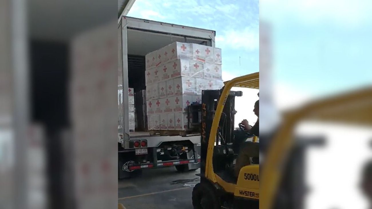 Envía Cruz Roja 50 toneladas más de víveres a Guerrero