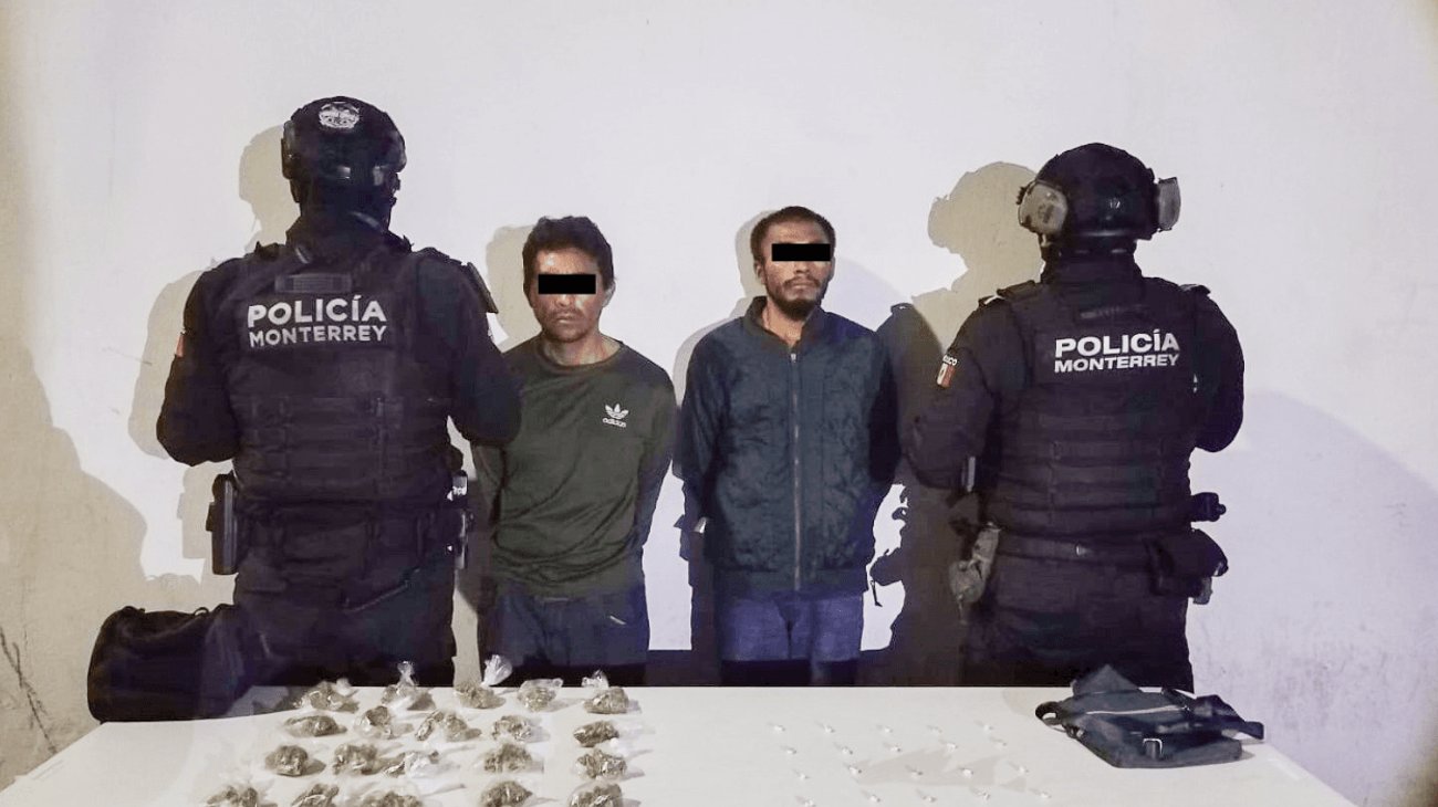 Caen dos hombres tras discusión en Monterrey; llevaban droga