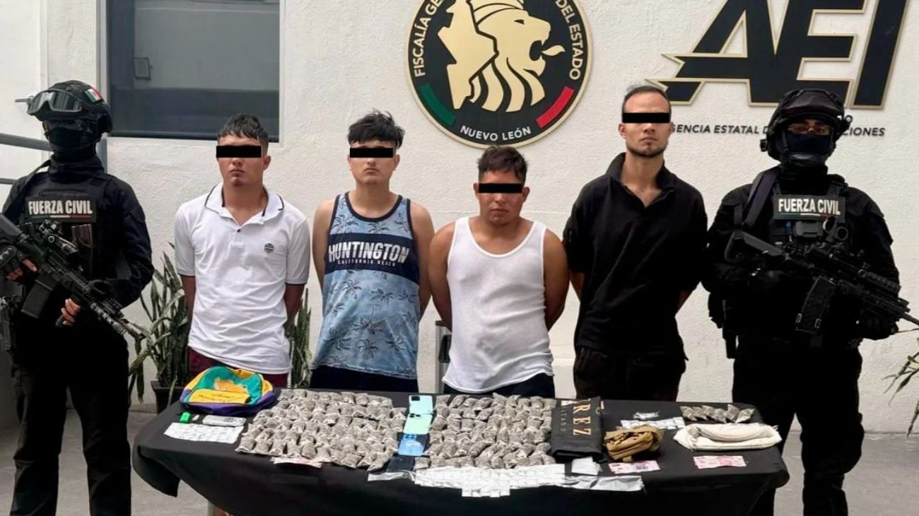 Detienen a cuatro con 200 dosis de droga en Guadalupe