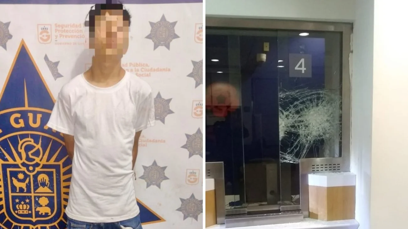Detienen a menor por intentar robar un banco en Guadalupe