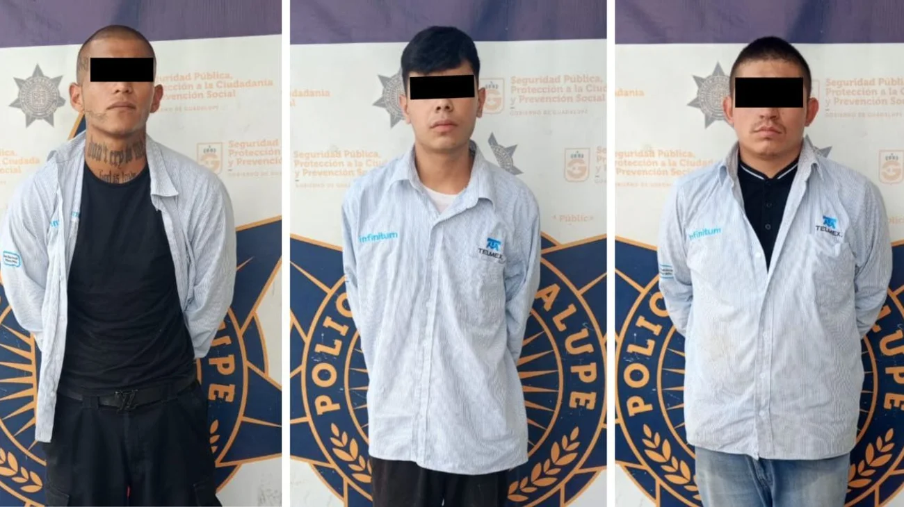 Detienen a tres hombres robando cableado de telefonía