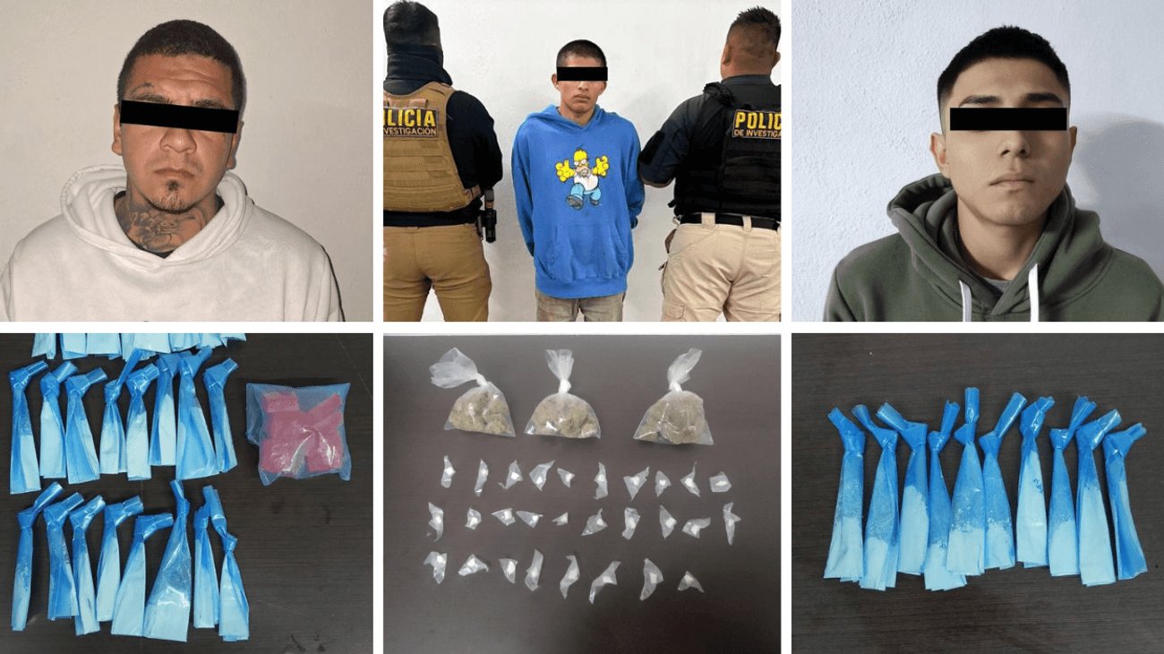 Detienen a tres jóvenes tras operativos en Santa Catarina